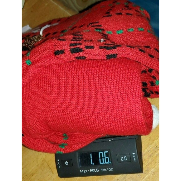 NOBO Christmas Sweater Women's XXL 19 Red Plaid Fleece Trim Hoodie Snowman - Picture 9 of 9